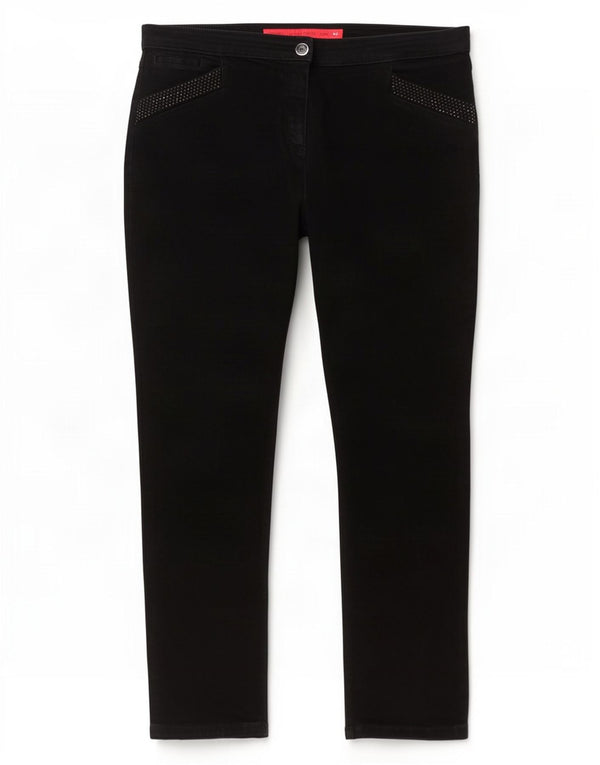 Marks & Spencer Damskie Per Una Slim Jeans UK 18 XL W40 L30 Czarna bawełna