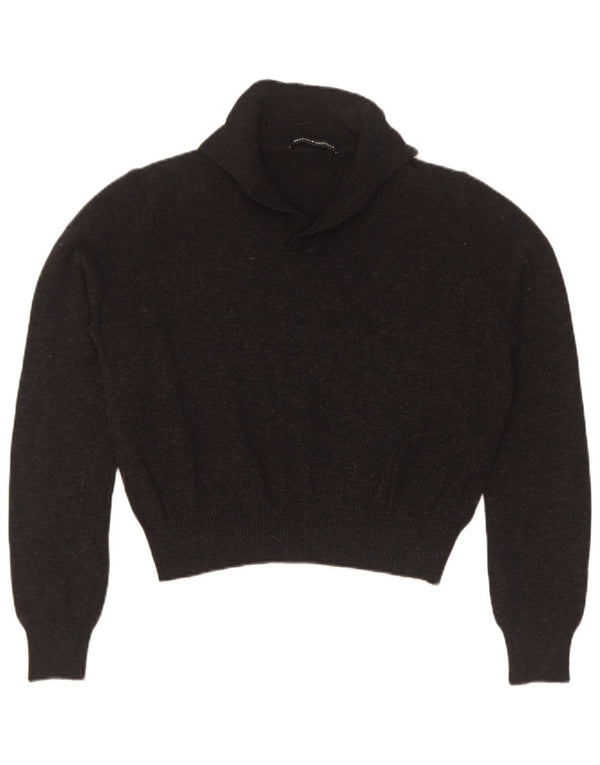 Sweter damski marki Brandy Melville, krótki sweterek polo UK 14, średni czarny
