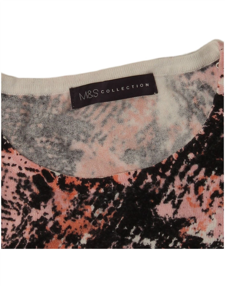 Marks & Spencer Damski sweter z abstrakcyjnym wzorem i okrągłym dekoltem, UK 16, duży
