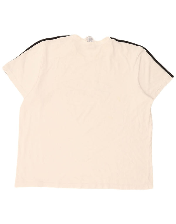 Adidas Męski T-shirt z grafiką Top 2XL Biała bawełna