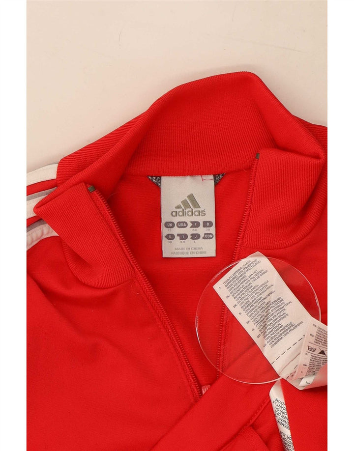 Damska bluza dresowa Adidas UK 12, średni czerwony poliester