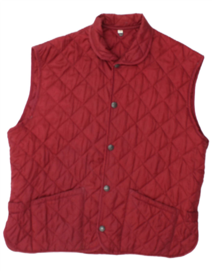 Męska pikowana kamizelka Vintage UK 38 Medium Burgund