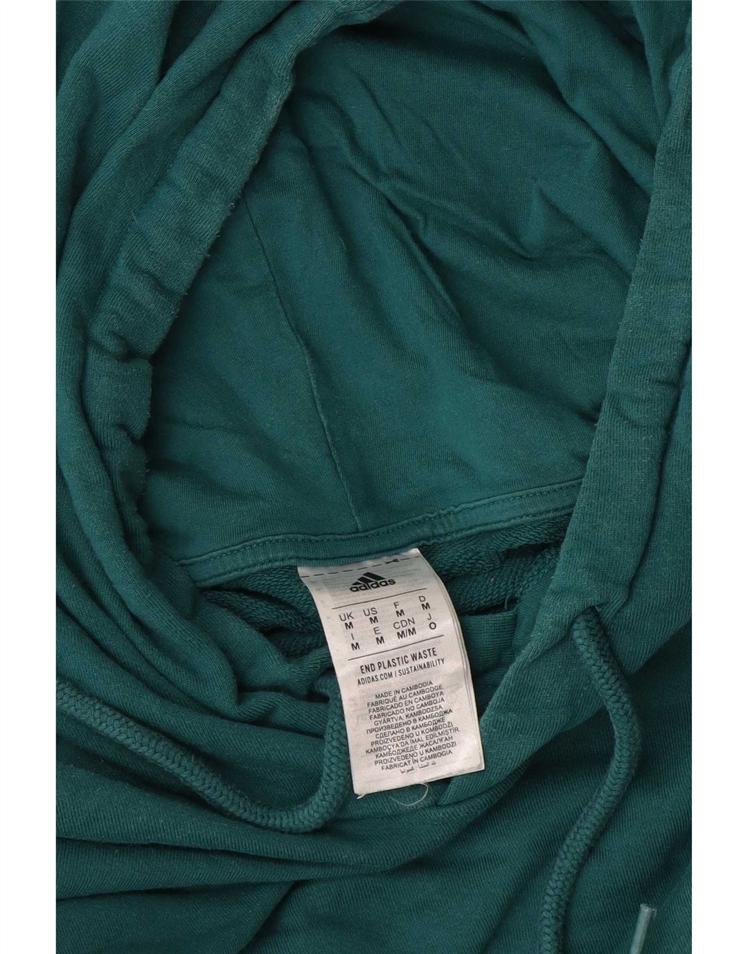 Adidas Męska bluza z kapturem, średnia, zielona bawełna