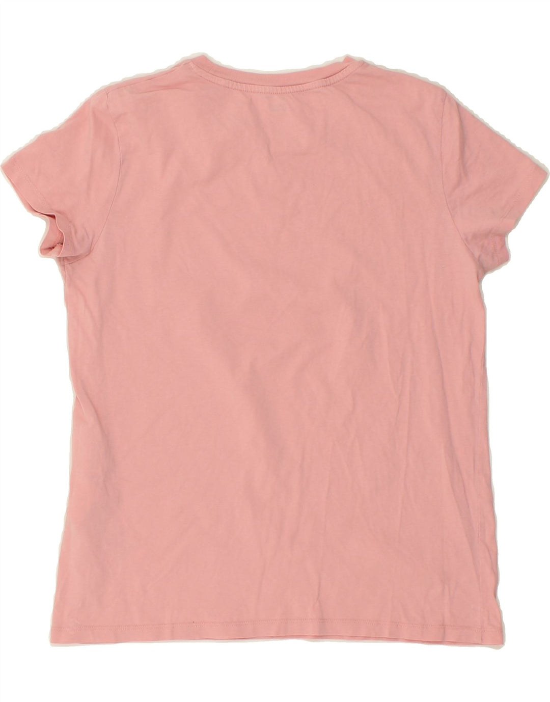 LEVI'S Womens Graphic T-Shirt Top UK 12 Medium Pink Cotton Vintage Levi's and Second-Hand Levi's from Messina Hembry 