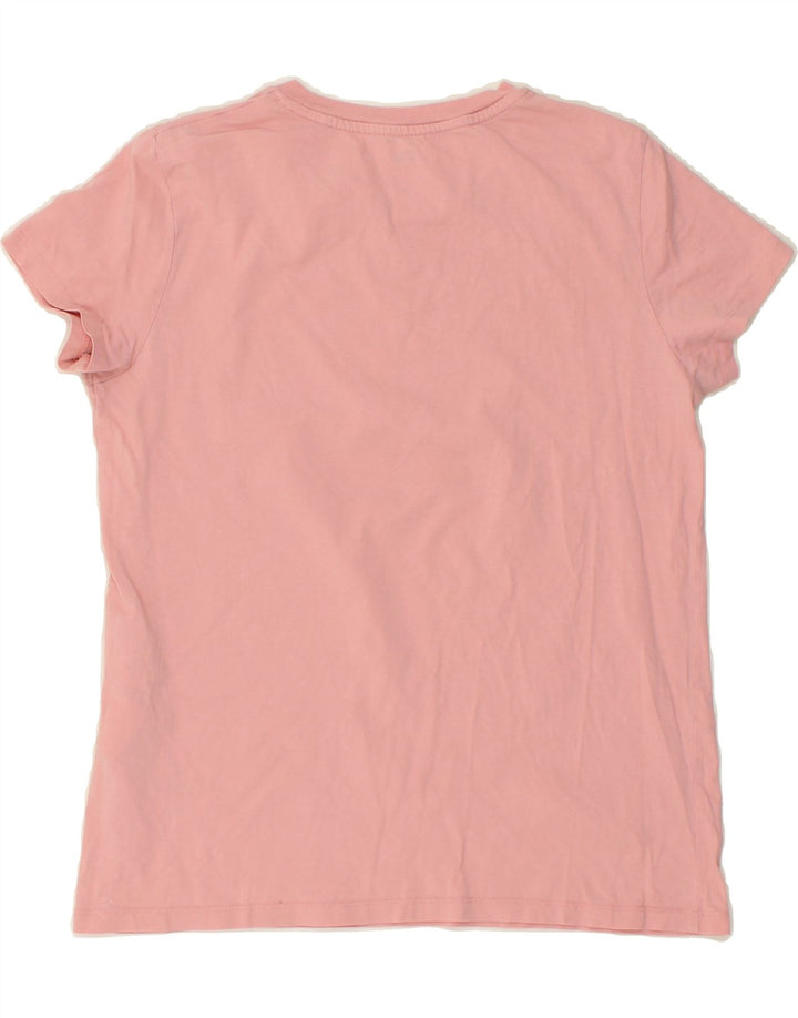 LEVI'S Womens Graphic T-Shirt Top UK 12 Medium Pink Cotton Vintage Levi's and Second-Hand Levi's from Messina Hembry 