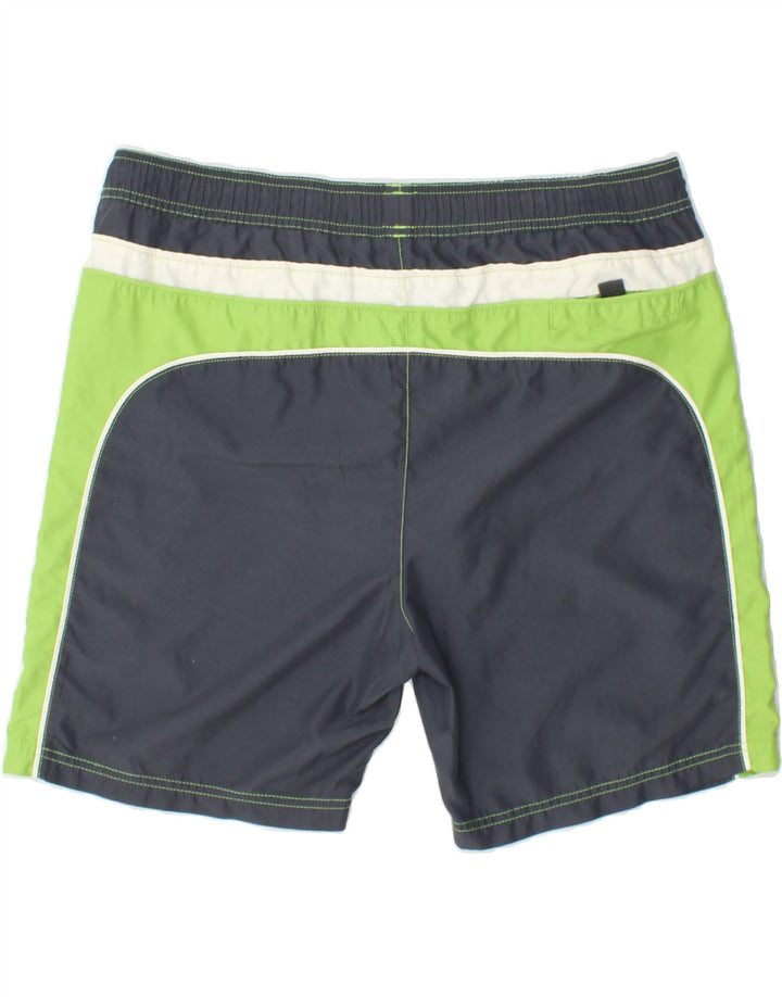 KAPPA Mens Swimming Shorts Large Navy Blue Colourblock Polyester Vintage Kappa and Second-Hand Kappa from Messina Hembry 