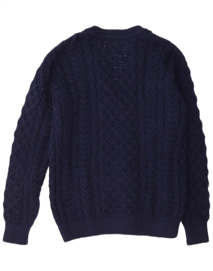 Męski sweter rozpinany L.L.Bean Średni granatowy wełniany