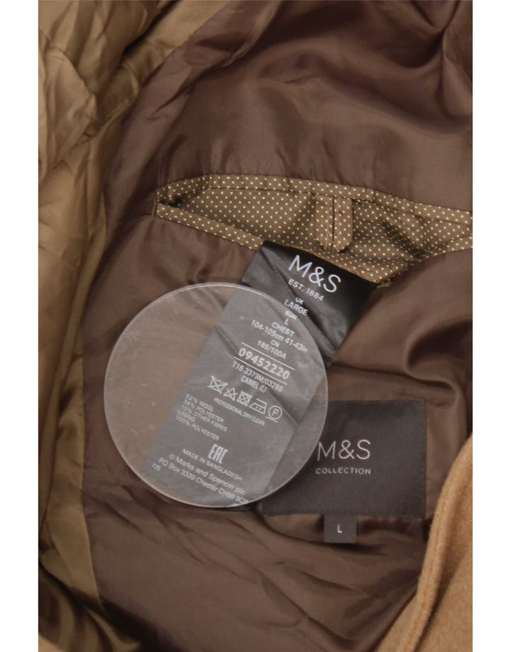 Marks & Spencer Płaszcz męski UK 40, duży, beżowy, wełniany
