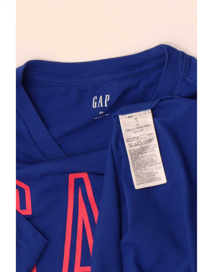 Męska koszulka z grafiką Gap Top XS, niebieska, bawełniana