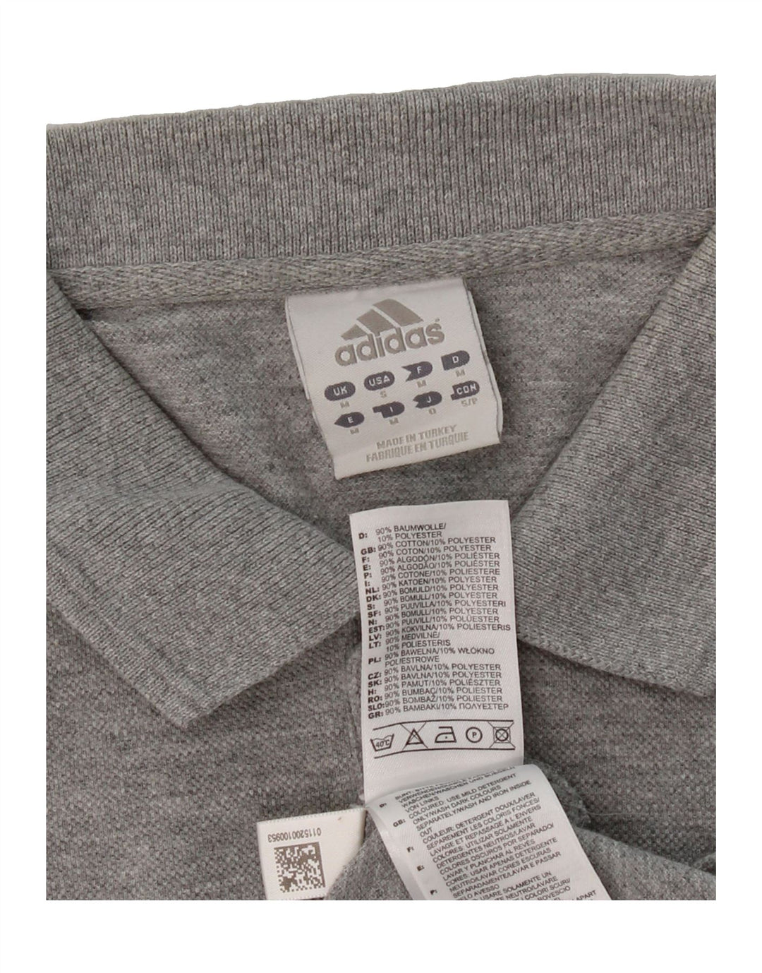 ADIDAS Mens Polo Shirt Medium Grey Cotton Vintage Adidas and Second-Hand Adidas from Messina Hembry 