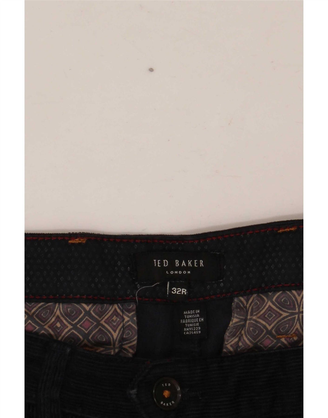 Damskie spodnie sztruksowe Ted Baker W32 L31 Granatowe