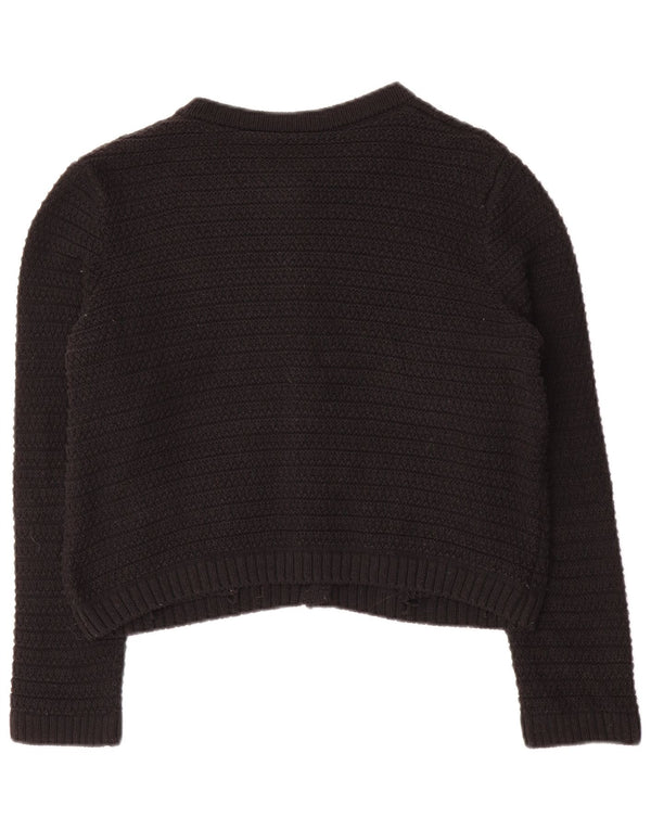 MARKS & SPENCER Damski sweter oversize typu Crop Cardigan UK 10 Small Black