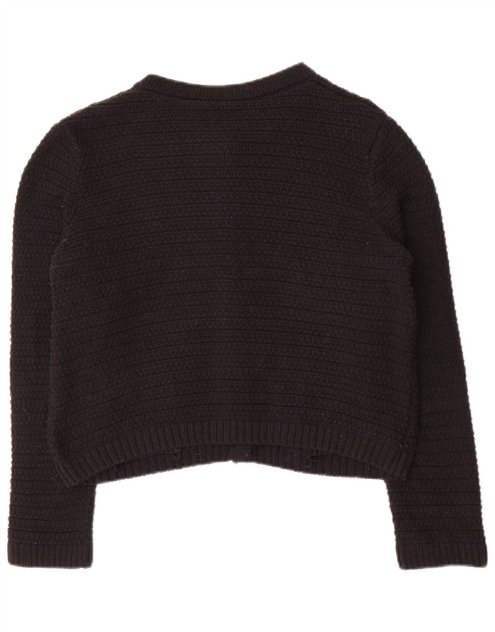 MARKS & SPENCER Damski sweter oversize typu Crop Cardigan UK 10 Small Black