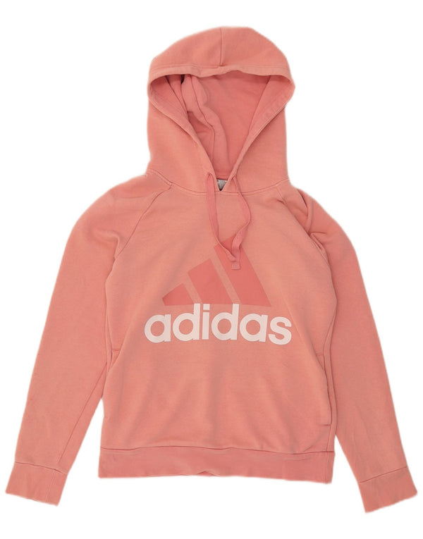Damska bluza z kapturem Adidas Graphic UK 8/10 Mała różowa bawełna