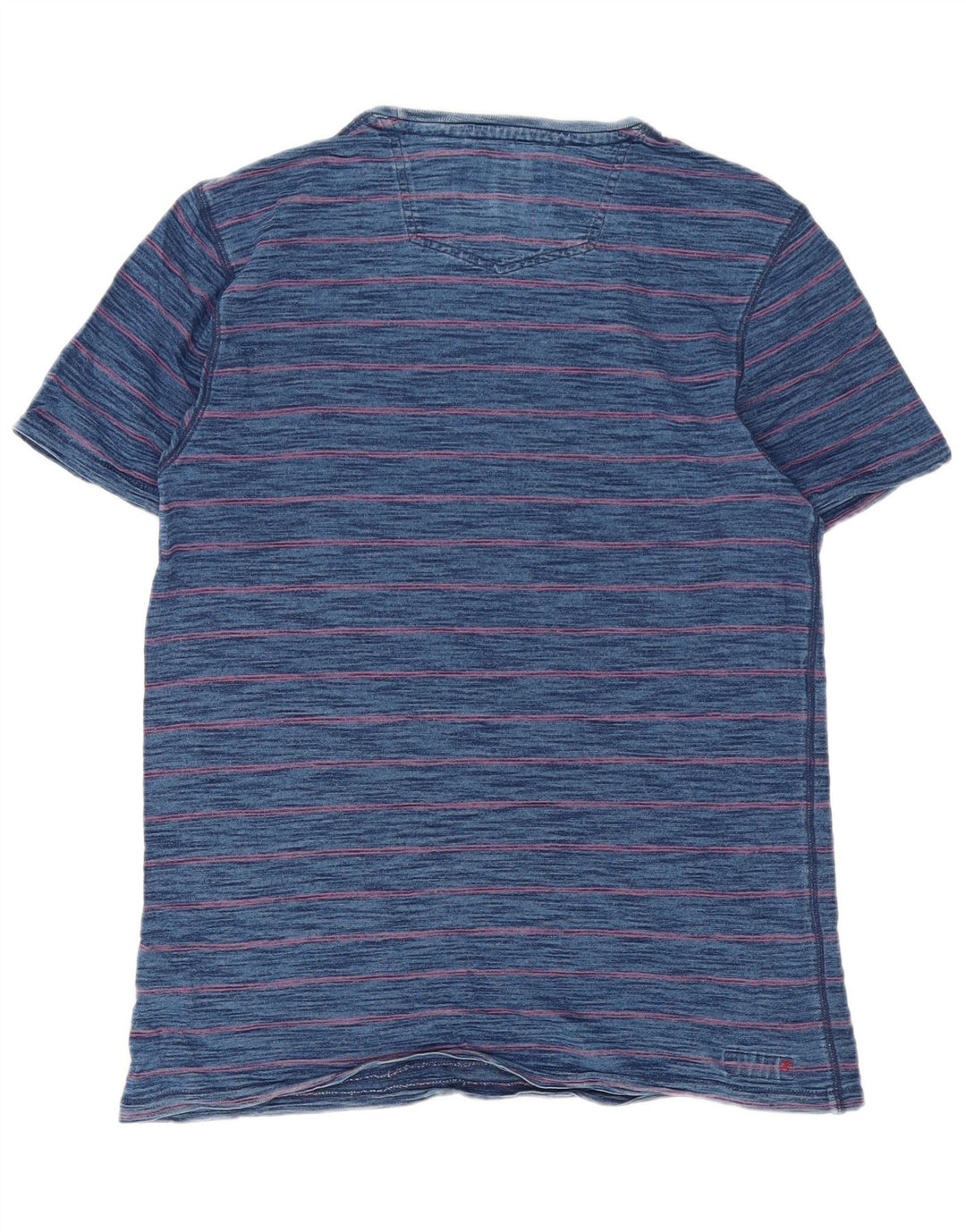 T-shirt męski Fat Face Top, średni, granatowy, bawełniany w prążki