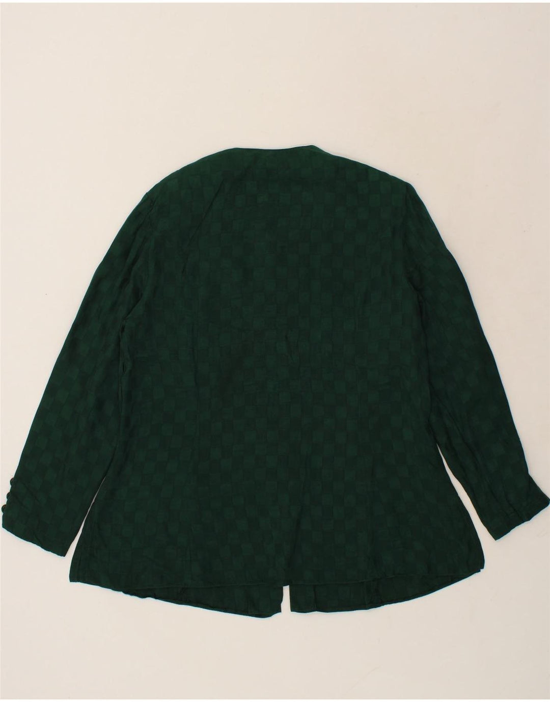 BARUCH Womens Shirt Blouse UK 20 2XL Green Geometric Cupro Vintage Baruch and Second-Hand Baruch from Messina Hembry 