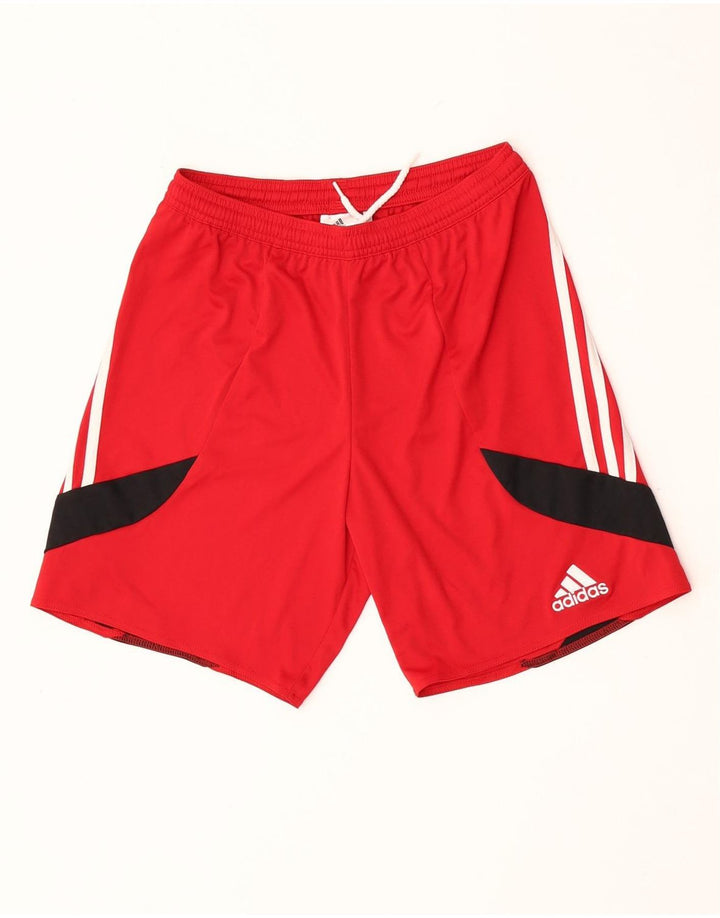 Męskie spodenki sportowe ADIDAS Climalite, mały, czerwony, poliestrowy blok kolorów