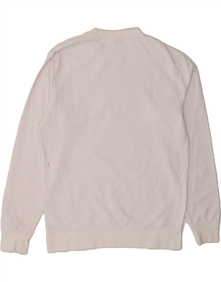 ELLESSE Mens Graphic Sweatshirt Jumper Small White Cotton Vintage Ellesse and Second-Hand Ellesse from Messina Hembry 