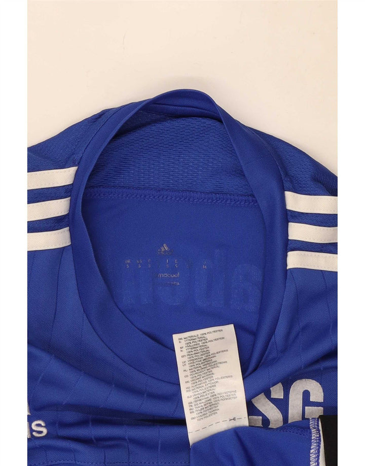 Adidas Męska koszulka z grafiką Climacool Top, mały, niebieski, poliester z blokami kolorów