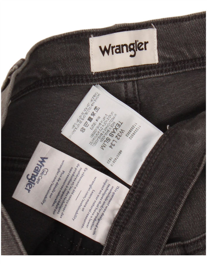 Męskie jeansy Wrangler Texas Slim W32 L34 Szara bawełna