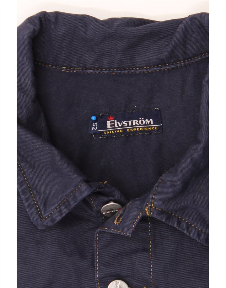 ELVSTROM Womens Crop Denim Jacket IT 52 2XL Navy Blue Vintage Elvstrom and Second-Hand Elvstrom from Messina Hembry 