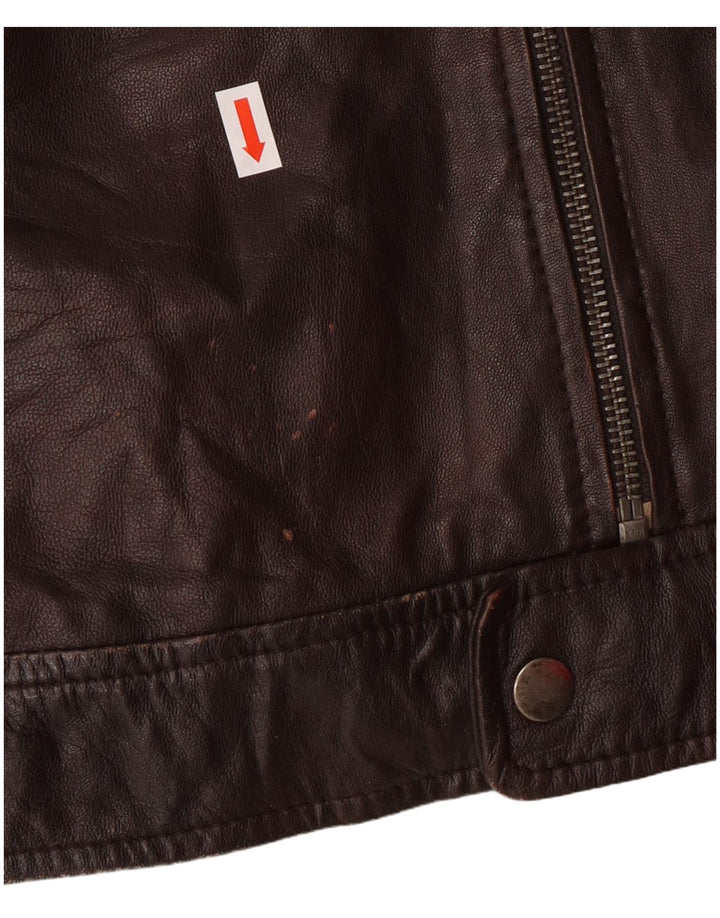 Conbipel Męska skórzana kurtka wojskowa IT 54 XL brązowa skóra jagnięca