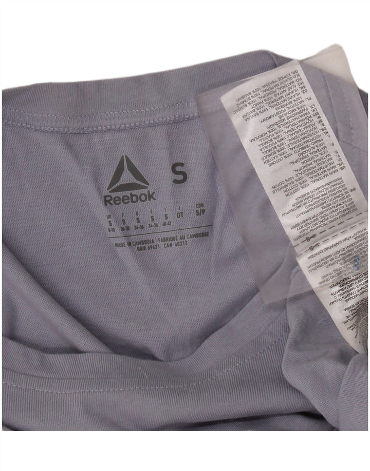 Damska koszulka Reebok Oversized Graphic Top UK 8/10 Mały Fioletowy