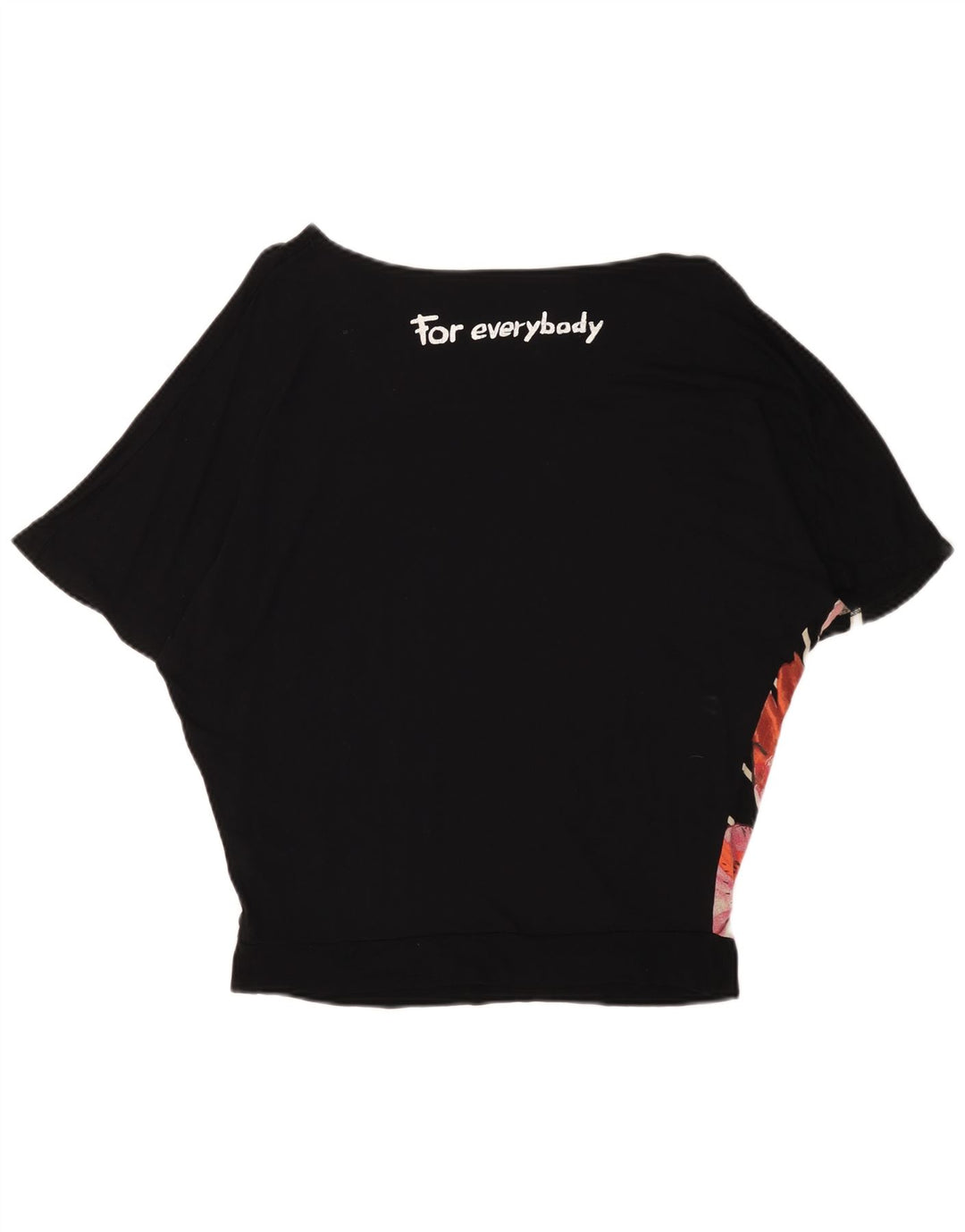 T-shirt damski DESIGUAL Top UK 14 Średni czarny w kwiaty