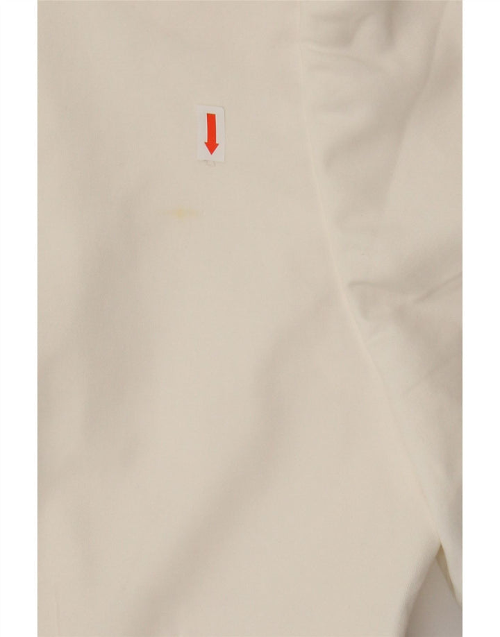 LUISA SPAGNOLI Womens Cardigan Top IT 46 Large Off White Colourblock