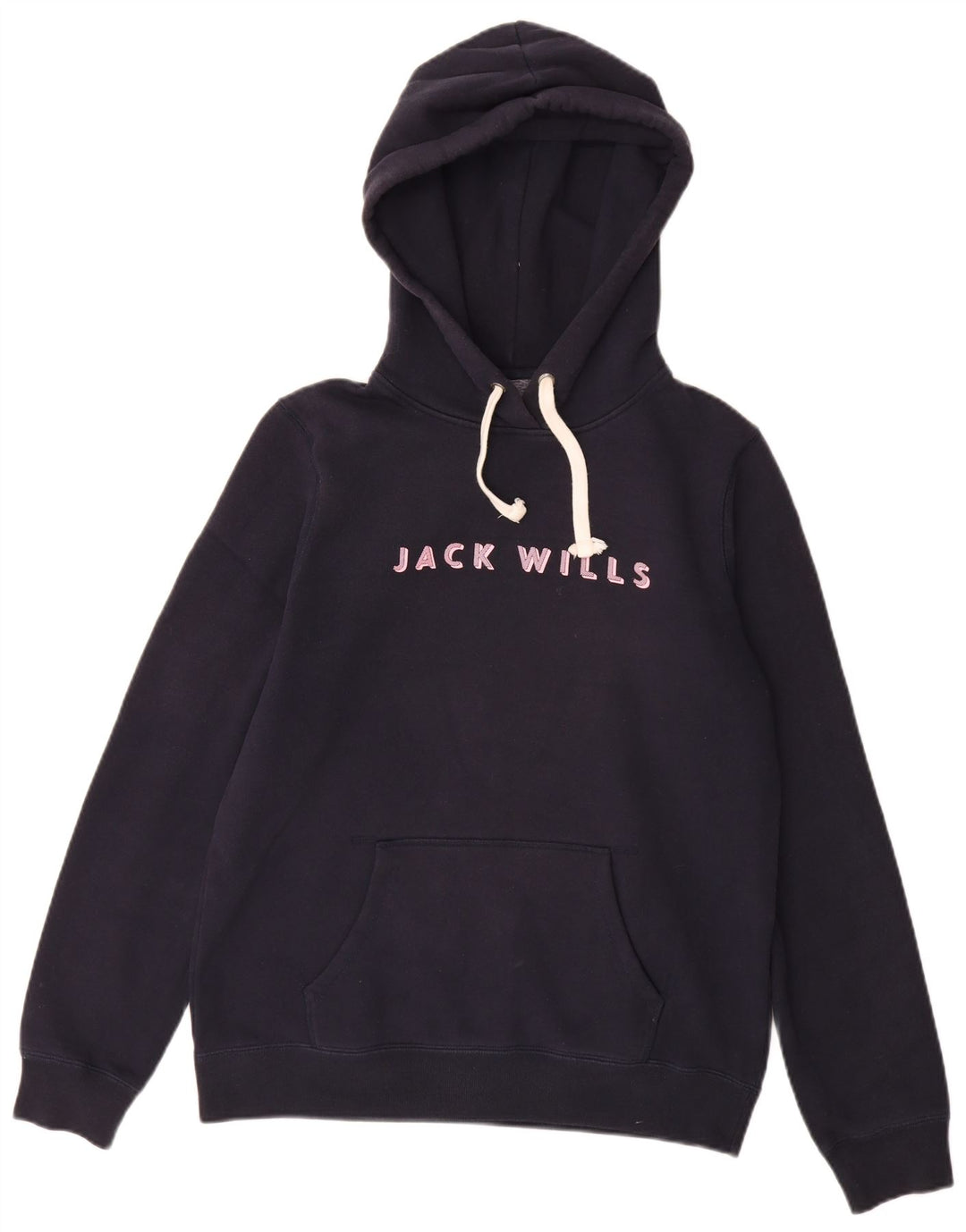 Damski sweter z kapturem i grafiką JACK WILLS UK 12, średni granatowy, bawełniany