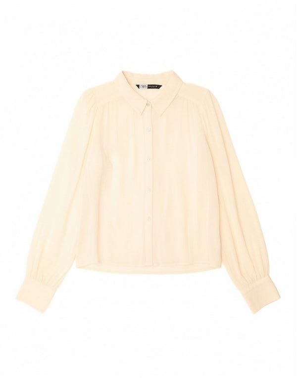 Koszula damska Zara UK 14 Średnia biała dziewicza wełna