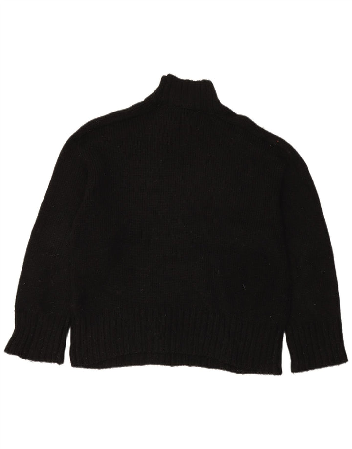 Damski sweter oversize z golfem Zara UK 16, duży, czarny