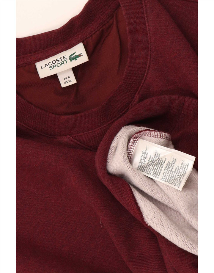 Bluza męska Lacoste, rozmiar 6, XL, bordowa bawełna
