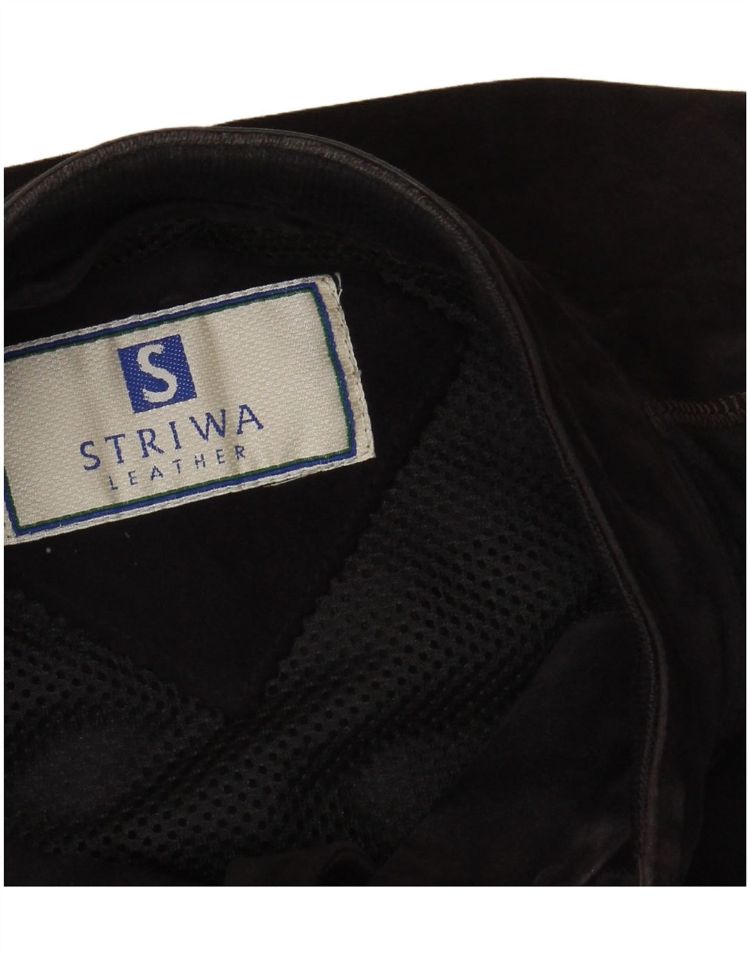 Męska zamszowa kamizelka STRIWA UK 38, średnia granatowa, skórzana