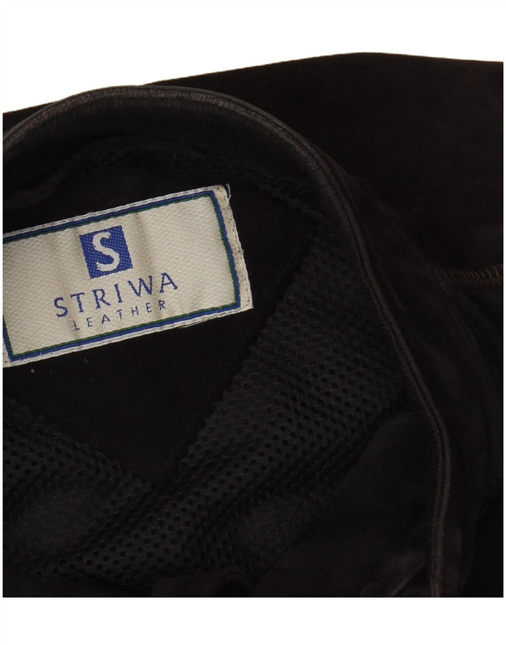 Męska zamszowa kamizelka STRIWA UK 38, średnia granatowa, skórzana