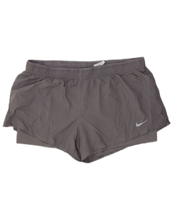 Damskie spodenki sportowe Nike Dri Fit UK 20 2XL Szary poliester