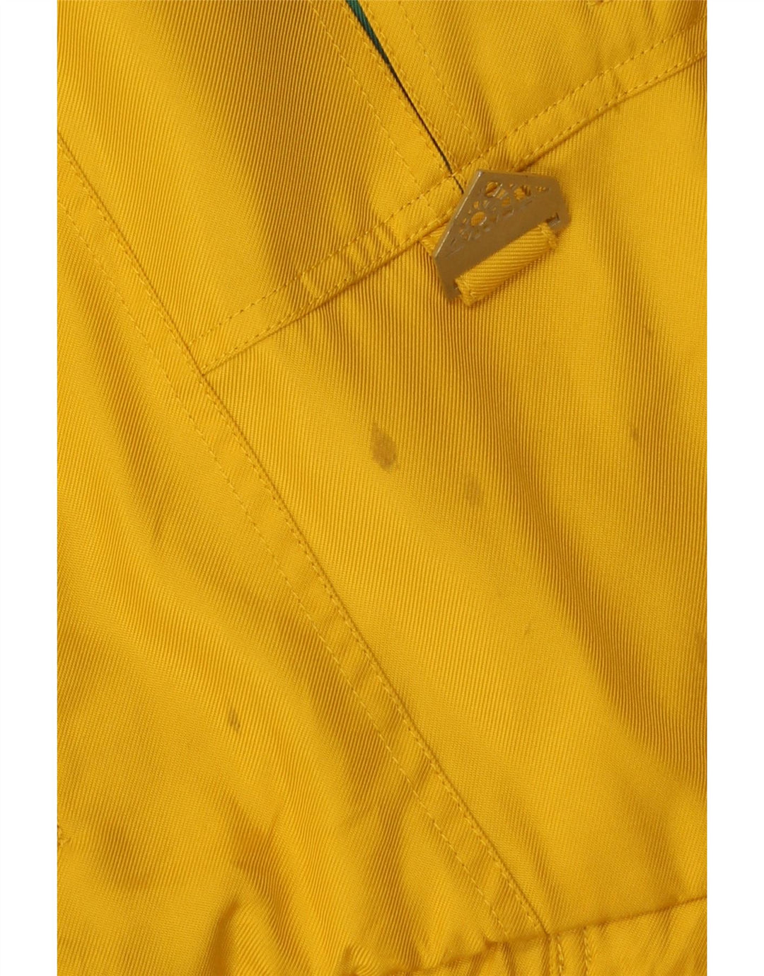 Męska kurtka narciarska SPYDER UK 42 XL, żółty poliester z blokami kolorów