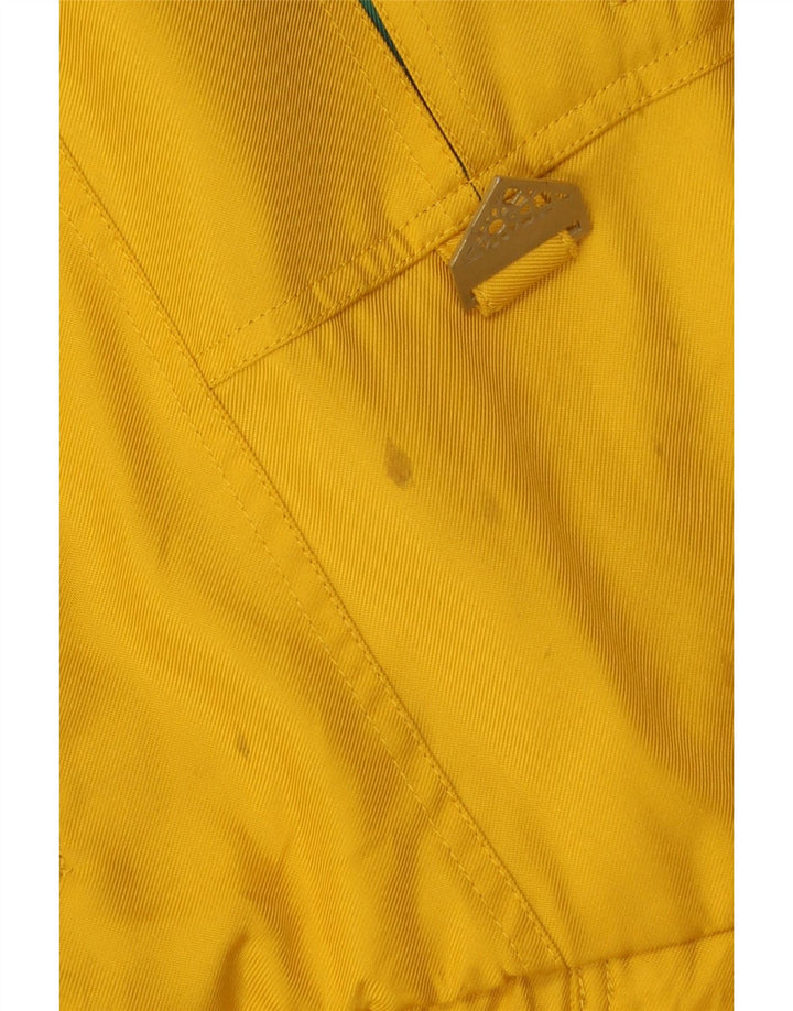 Męska kurtka narciarska SPYDER UK 42 XL, żółty poliester z blokami kolorów