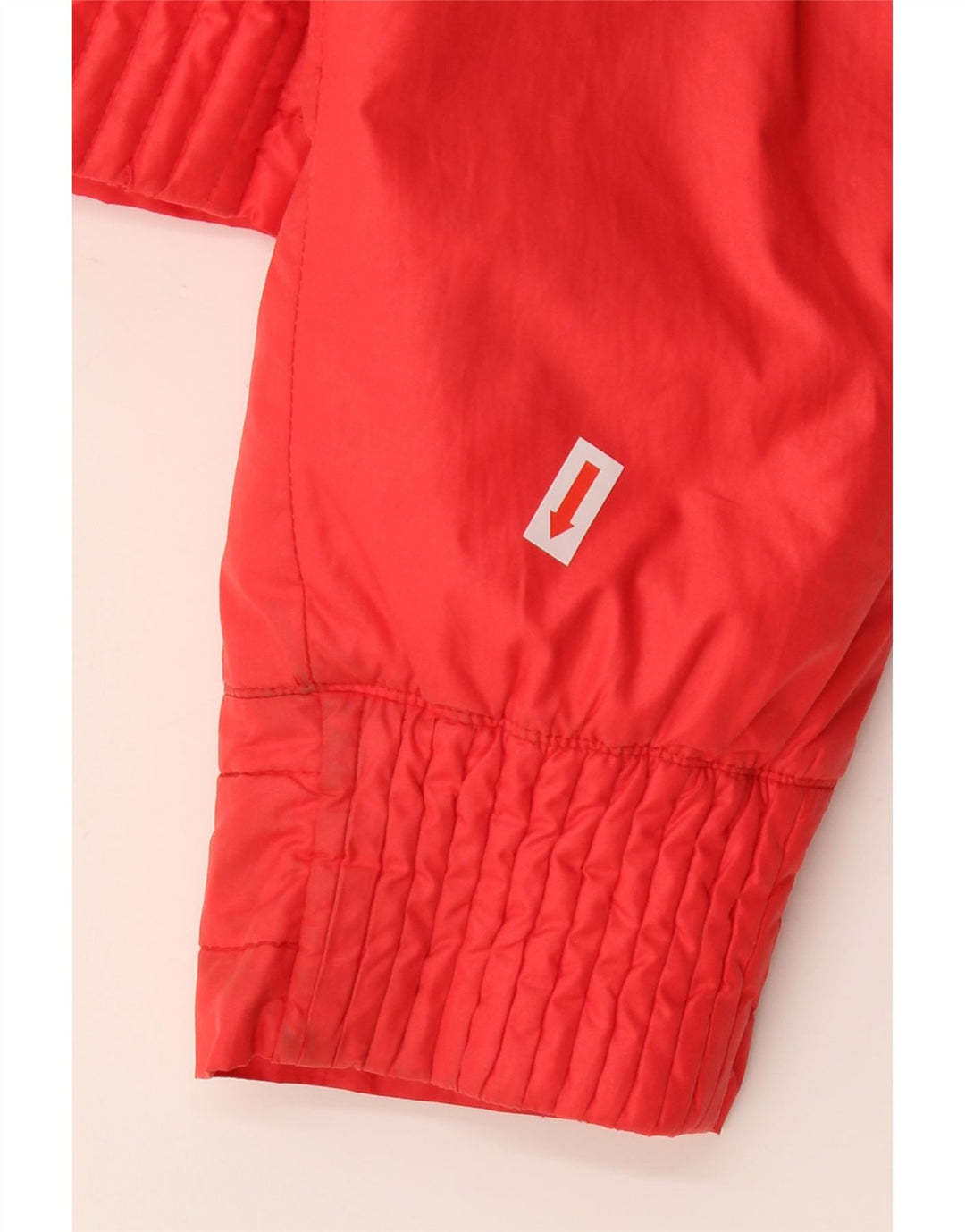 NIKE Womens Hooded Bomber Jacket UK 14 Medium Red Polyester Vintage Nike and Second-Hand Nike from Messina Hembry 