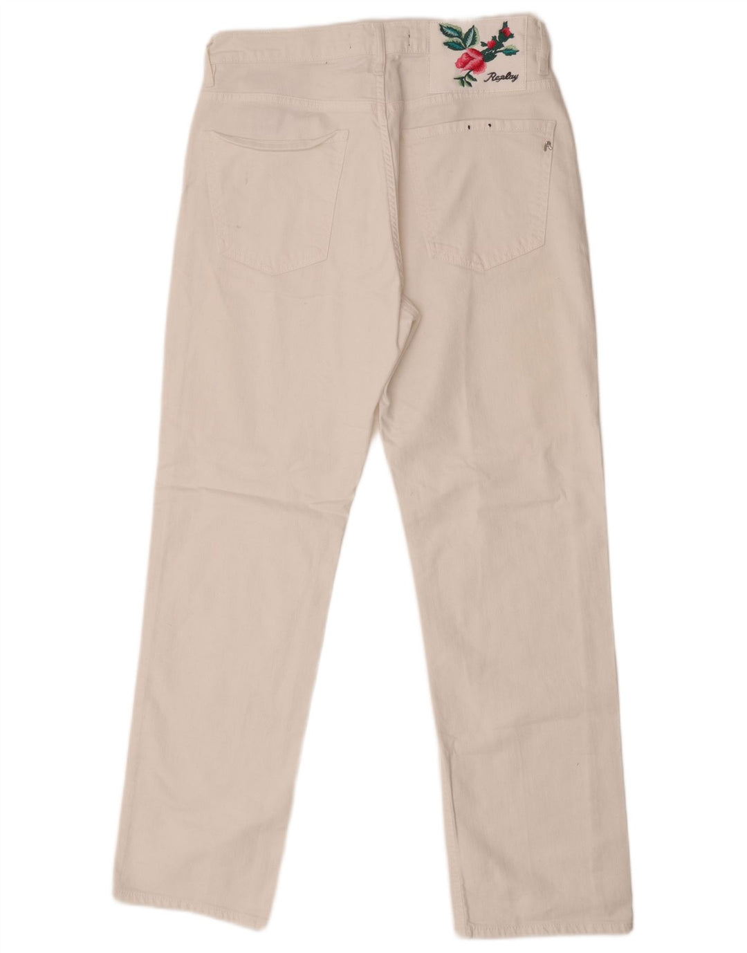 Damskie proste dżinsy Replay W28 L29 Biała bawełna