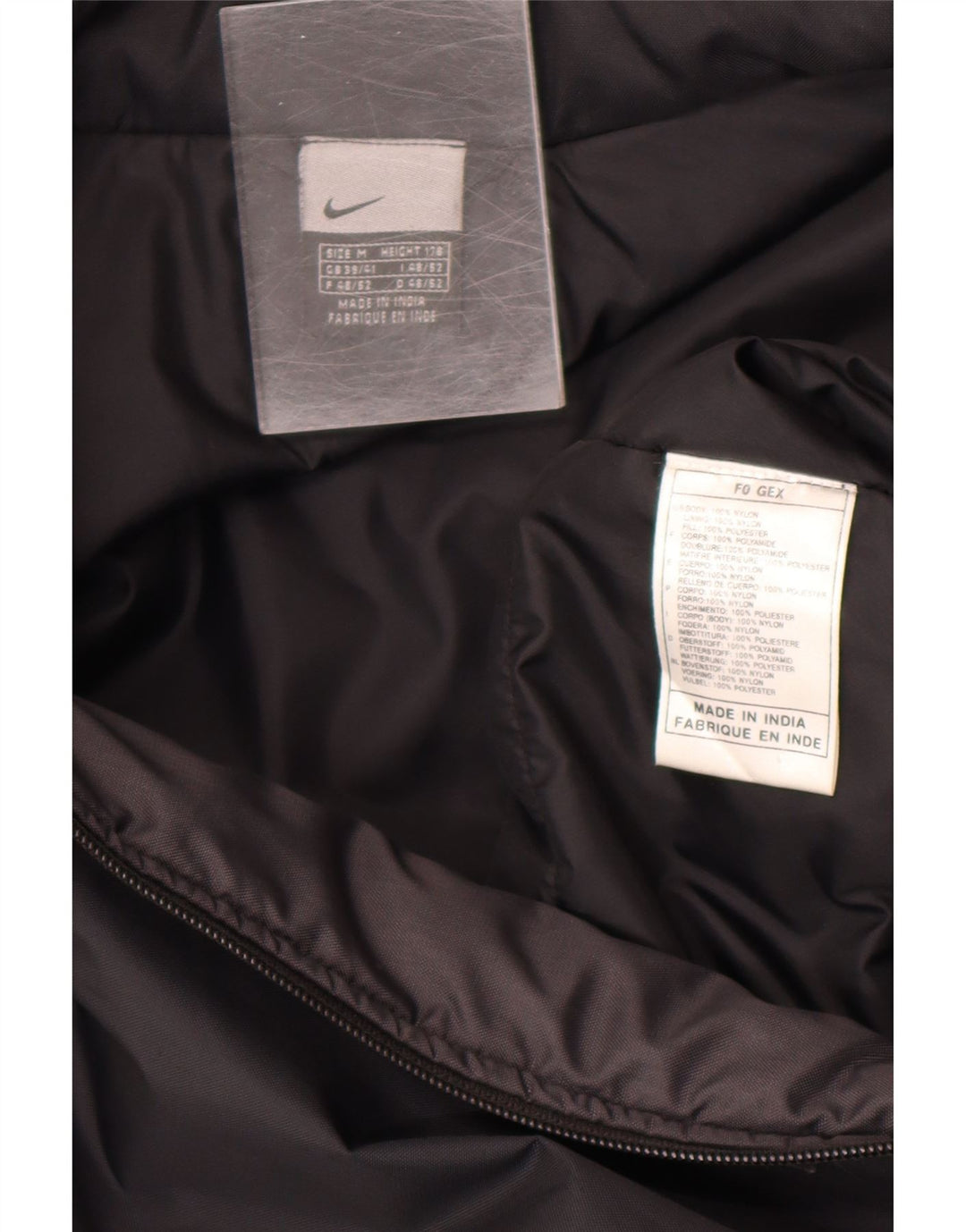 Męska kurtka wiatrówka Nike, średni czarny nylon