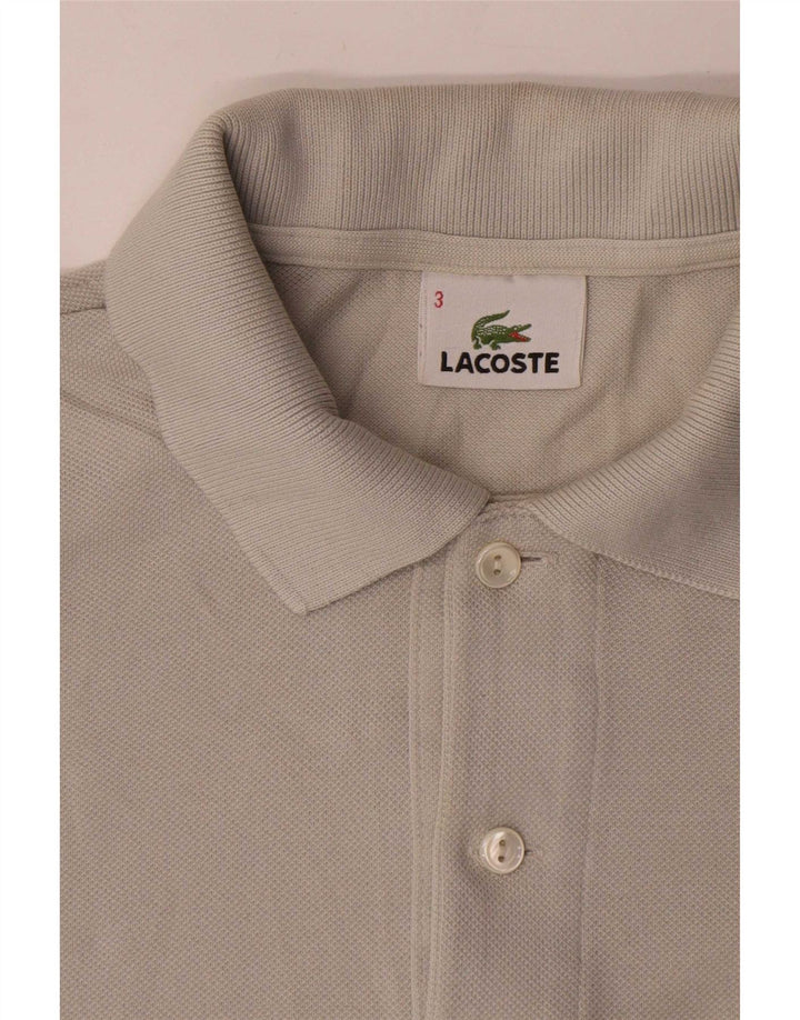 Męska koszulka polo Lacoste, rozmiar 3, mała, szara, bawełniana