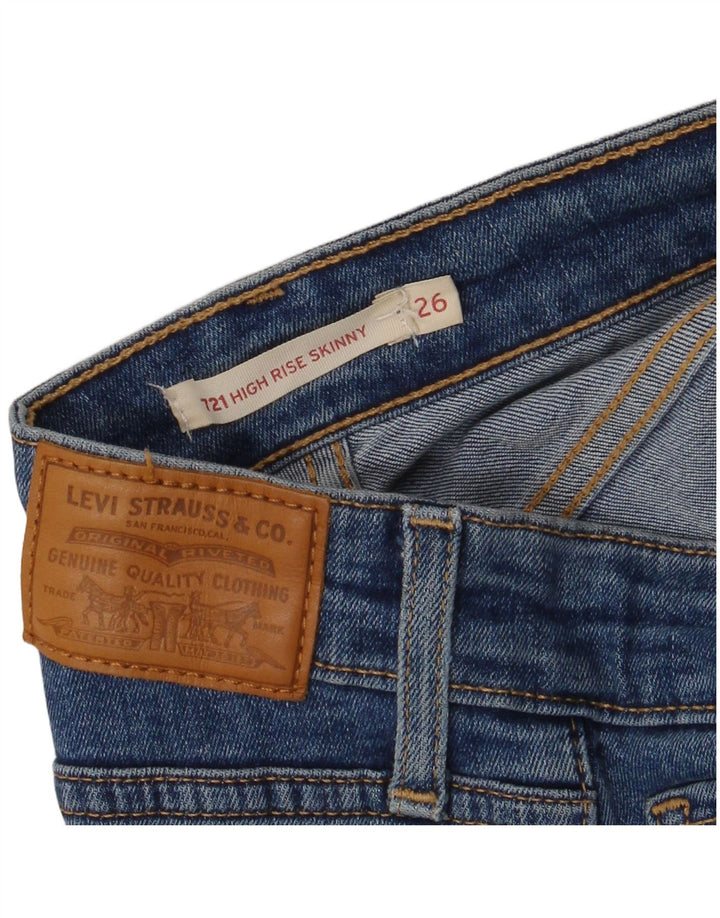 Damskie jeansy Levi's 721 z wysokim stanem W26 L27 Niebieskie