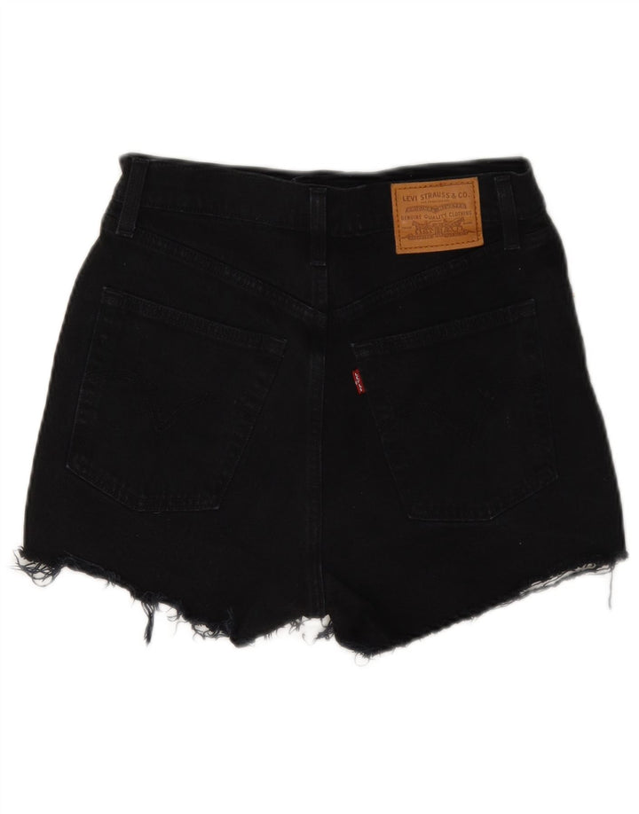 Damskie spodenki jeansowe Levi's w trudnej sytuacji W27, małe, czarne, bawełniane