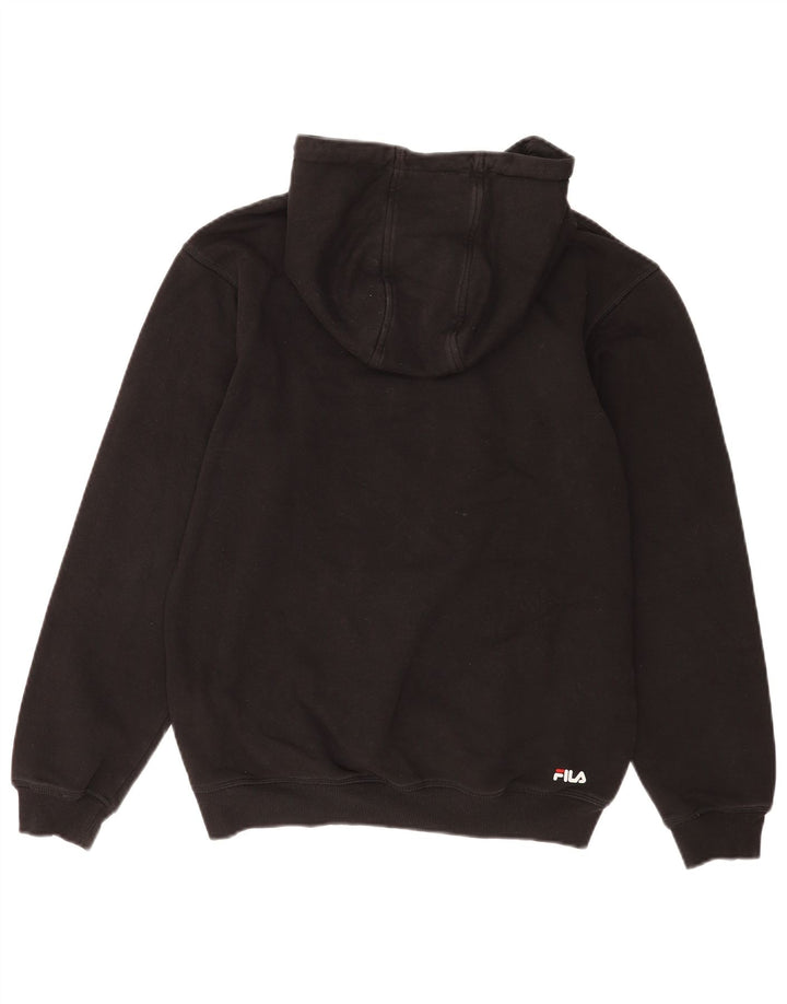 Męski sweter z kapturem Fila, mały, czarny, bawełniany