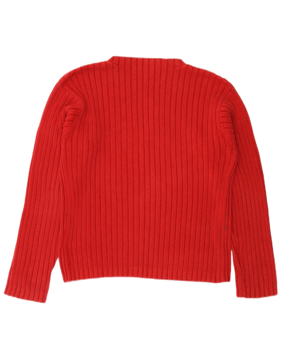 Damski sweter TOMMY HILFIGER z graficznym wycięciem pod szyją, UK 14, średni czerwony