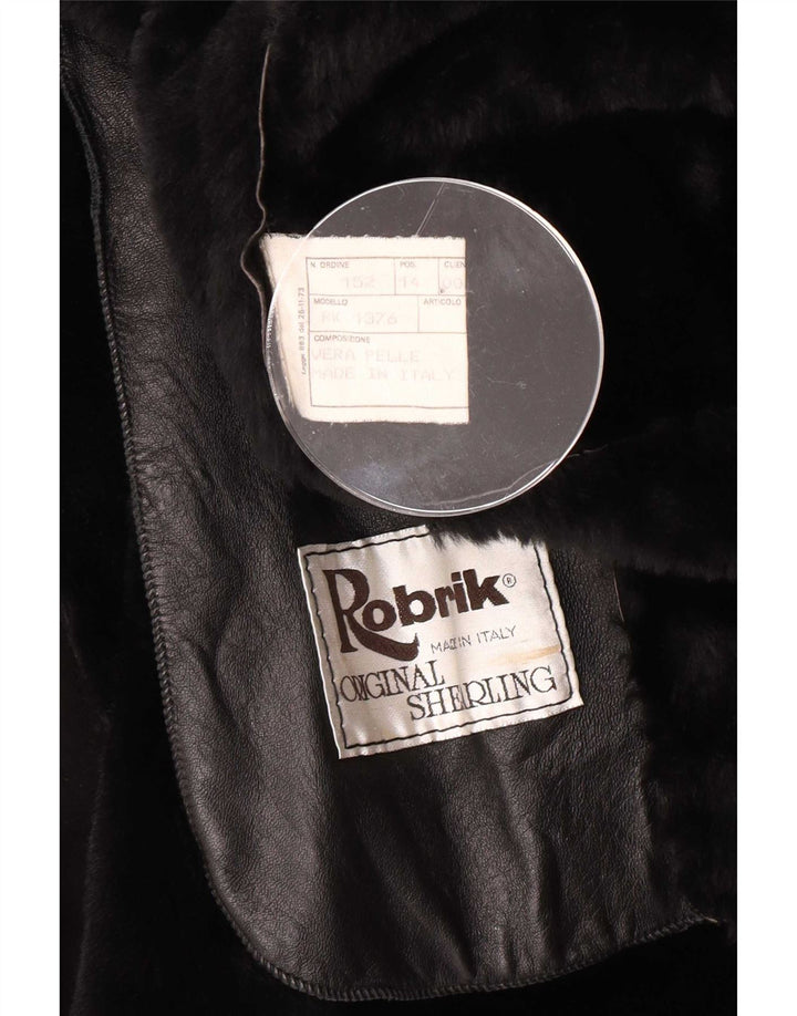 Damski płaszcz z peleryną Shearling Robrik IT 44 średni brąz