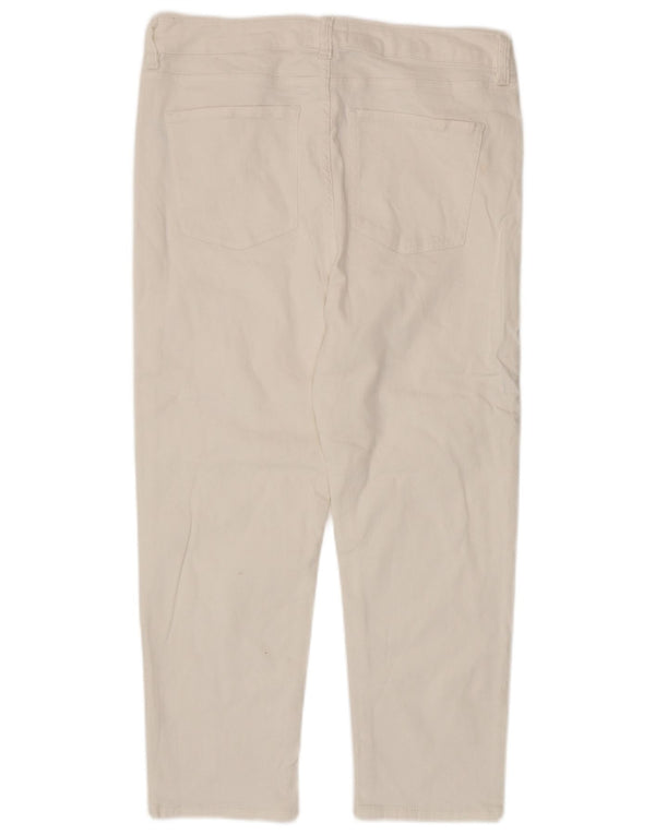 Marks & Spencer Damskie Cigarette Cropped Jeans UK 18 XL W36 L24 Białe