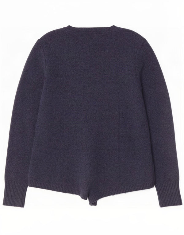 Damski sweter rozpinany White Stuff UK 12 Średni granatowy nylon