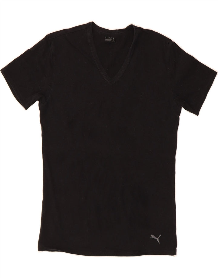 PUMA Mens T-Shirt Top Medium Black Cotton Vintage Puma and Second-Hand Puma from Messina Hembry 